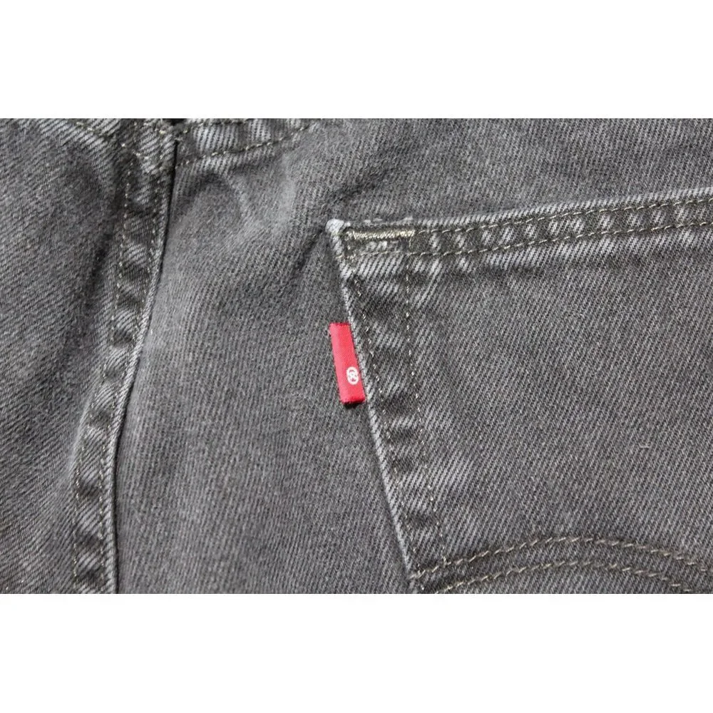 Levi's Jeans Mens 40x30 Black Denim 501 Orginal‎ Fit Stretch American Cowboy